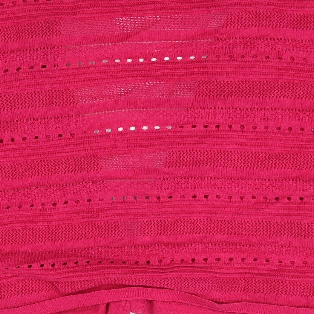 M&Co Womens Pink   Cardigan Jumper Size 16