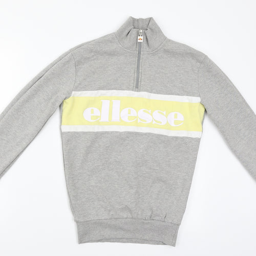 ellesse Womens Grey   Henley Sweatshirt Size 4
