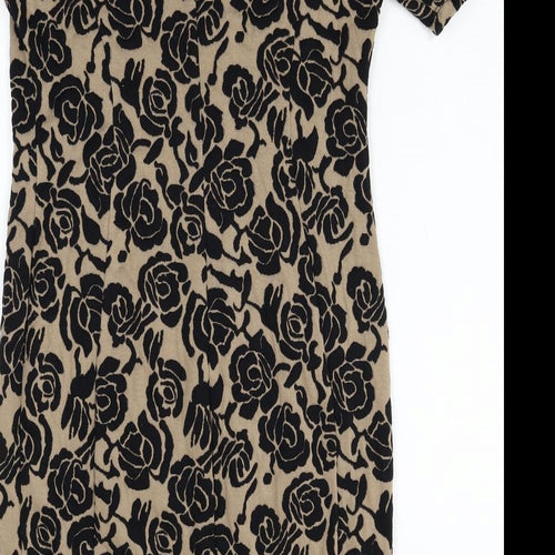 Wallis Womens Brown Floral  A-Line  Size 12