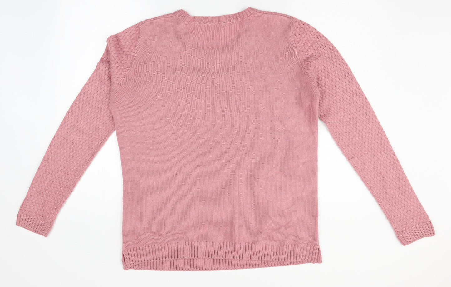 EWM Womens Pink  Knit Pullover Jumper One Size