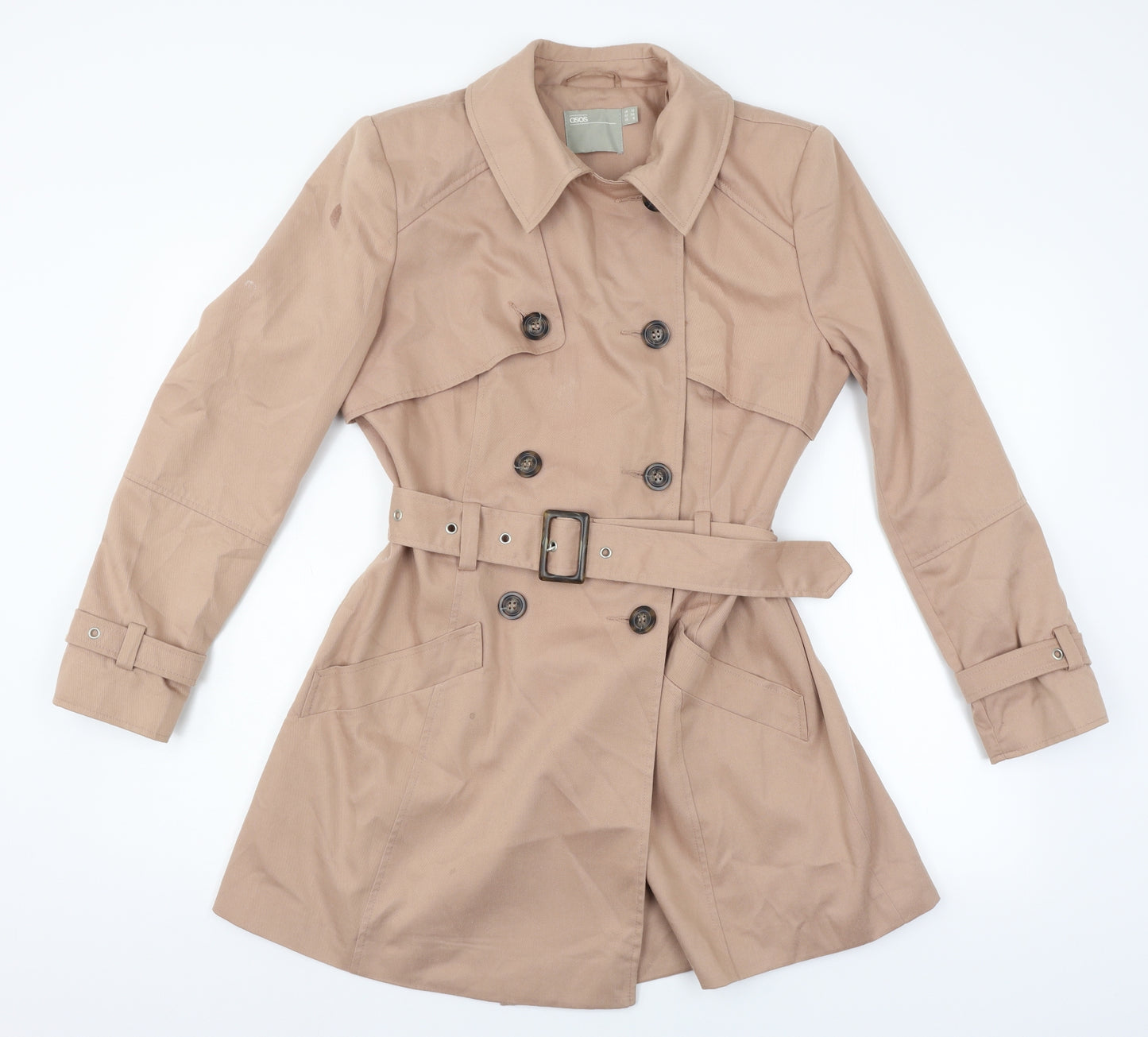 ASOS Womens Beige   Overcoat Coat Size 12
