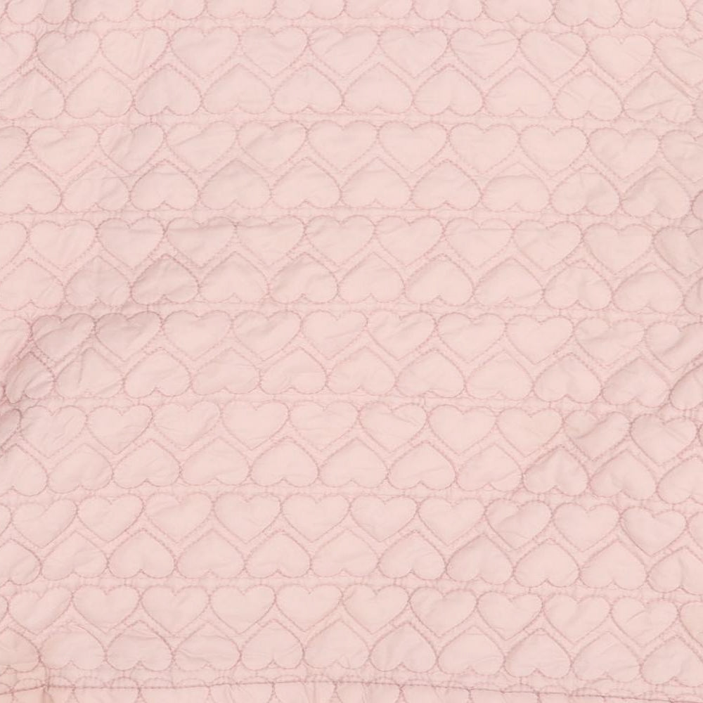 George Girls Pink   Bomber Jacket Jacket Size 12-13 Years  - heart pattern