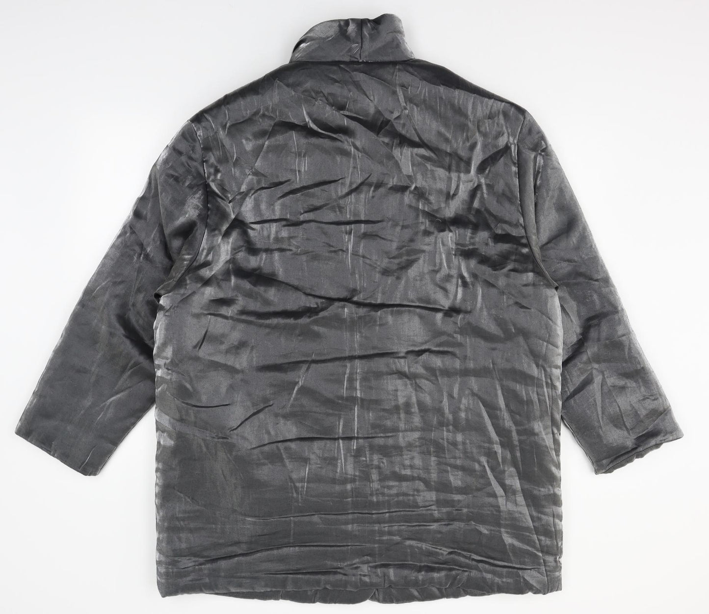 laura lebek Womens Silver   Overcoat Coat Size 16  - shimmers