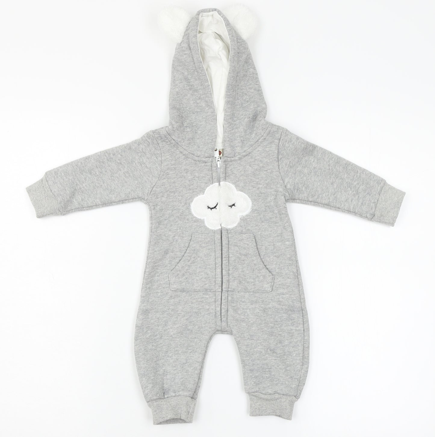Preworn Baby Grey   Babygrow One-Piece Size 6-9 Months