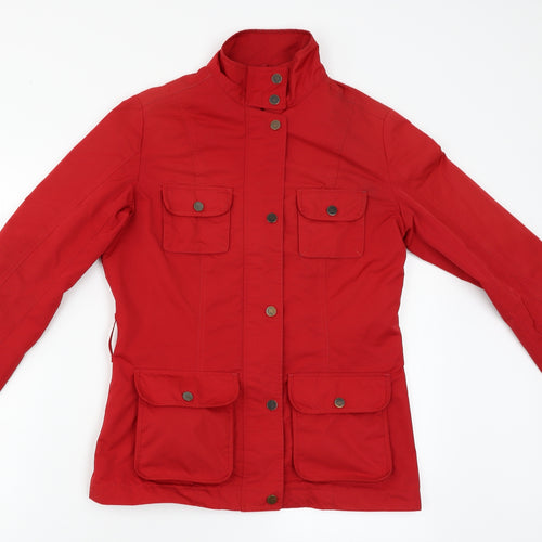 M&S Womens Red   Overcoat Coat Size 8