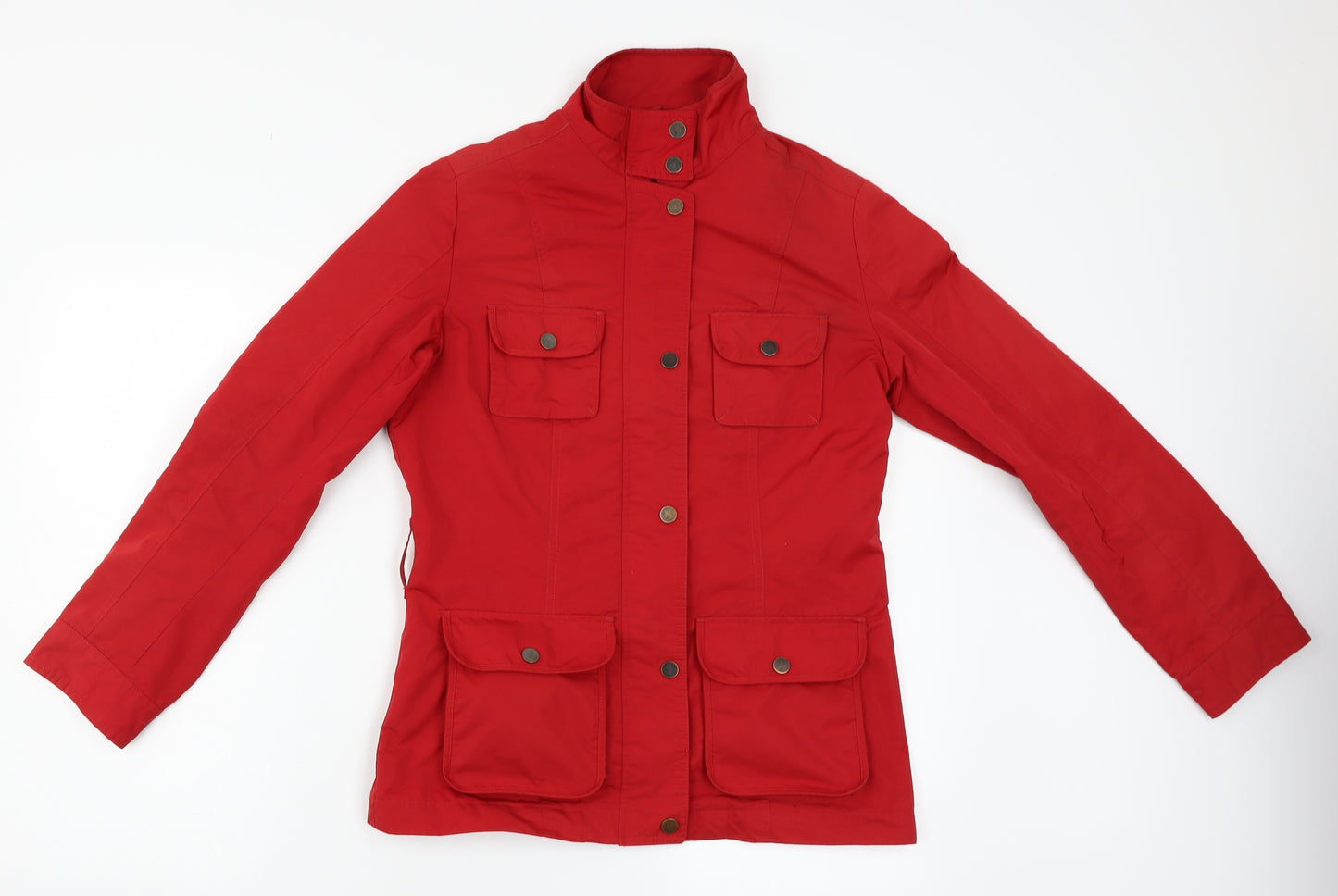 M&S Womens Red   Overcoat Coat Size 8