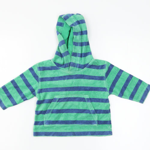 Mini Boden Baby Green Striped  Pullover Jumper Size 12-18 Months
