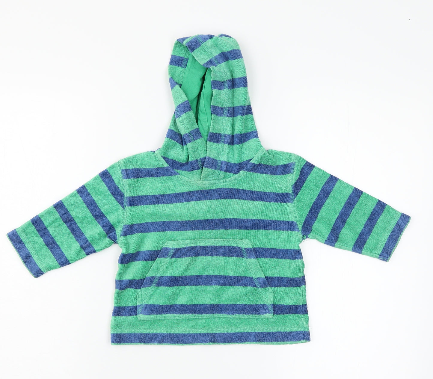 Mini Boden Baby Green Striped  Pullover Jumper Size 12-18 Months