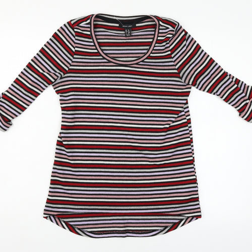New Look Womens Red Striped  Pullover Jumper Size 8