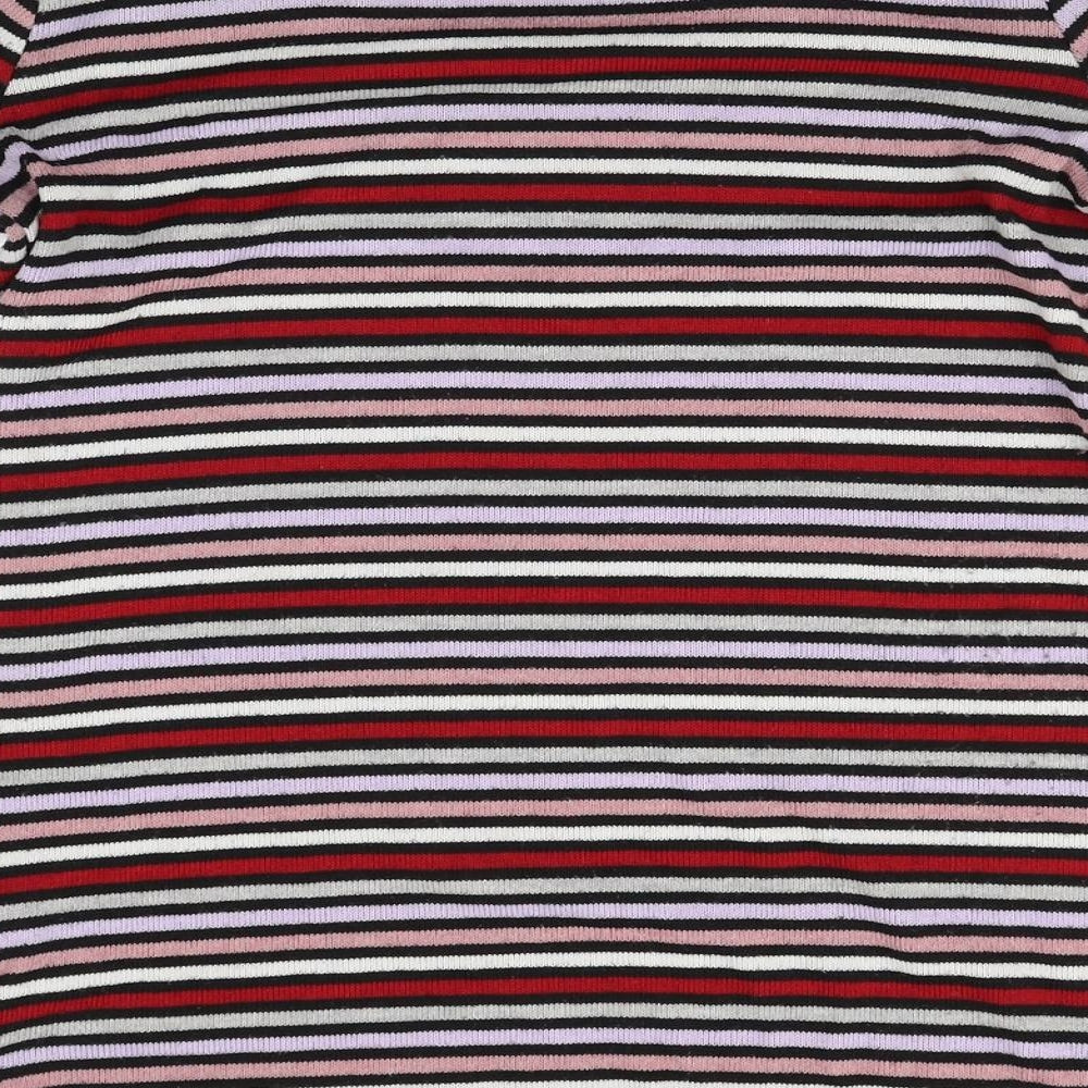 New Look Womens Red Striped  Pullover Jumper Size 8