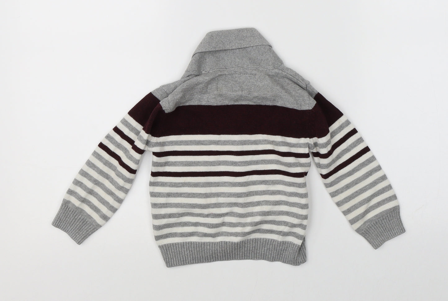 Little Rebel Baby Grey Striped  Pullover Jumper Size 18-24 Months