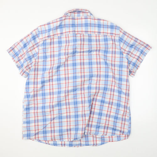 F&F Mens Blue Check   Button-Up Size 3XL