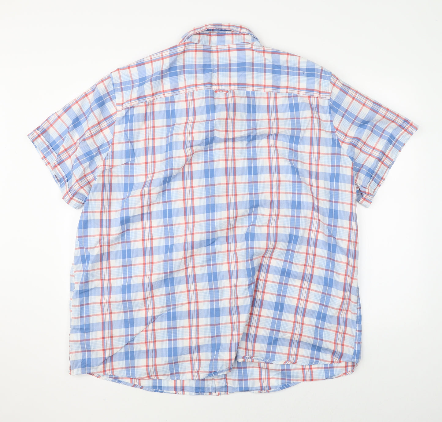 F&F Mens Blue Check   Button-Up Size 3XL
