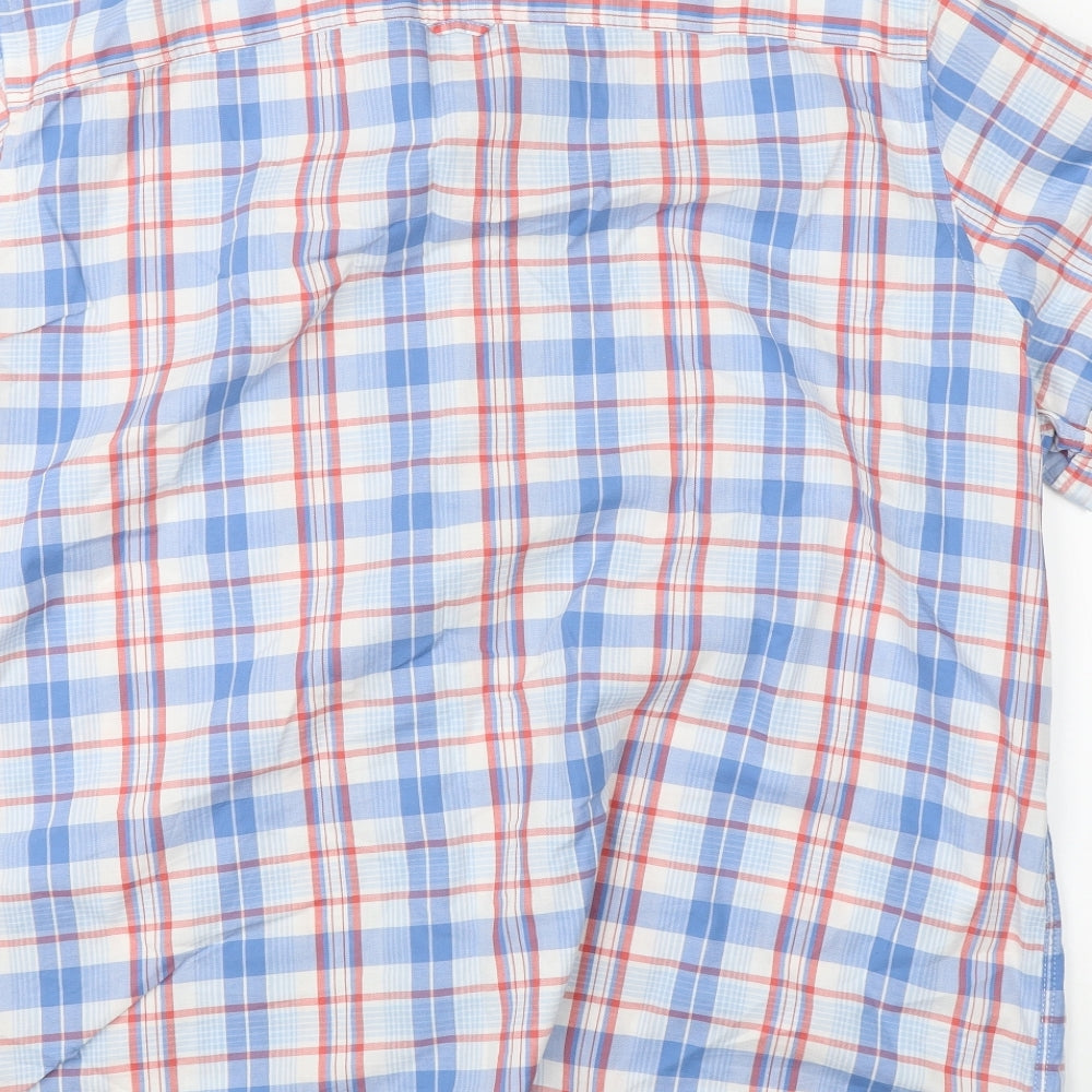 F&F Mens Blue Check   Button-Up Size 3XL