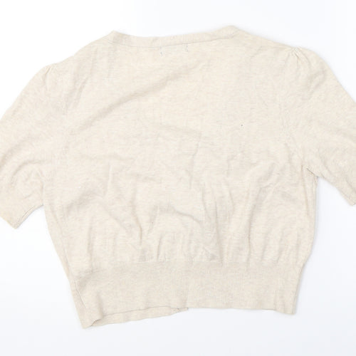 F&F Womens Beige   Cardigan Jumper Size 16