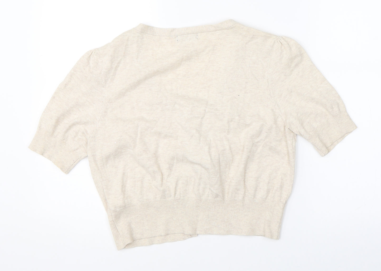 F&F Womens Beige   Cardigan Jumper Size 16