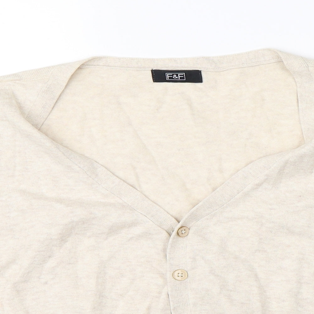 F&F Womens Beige   Cardigan Jumper Size 16