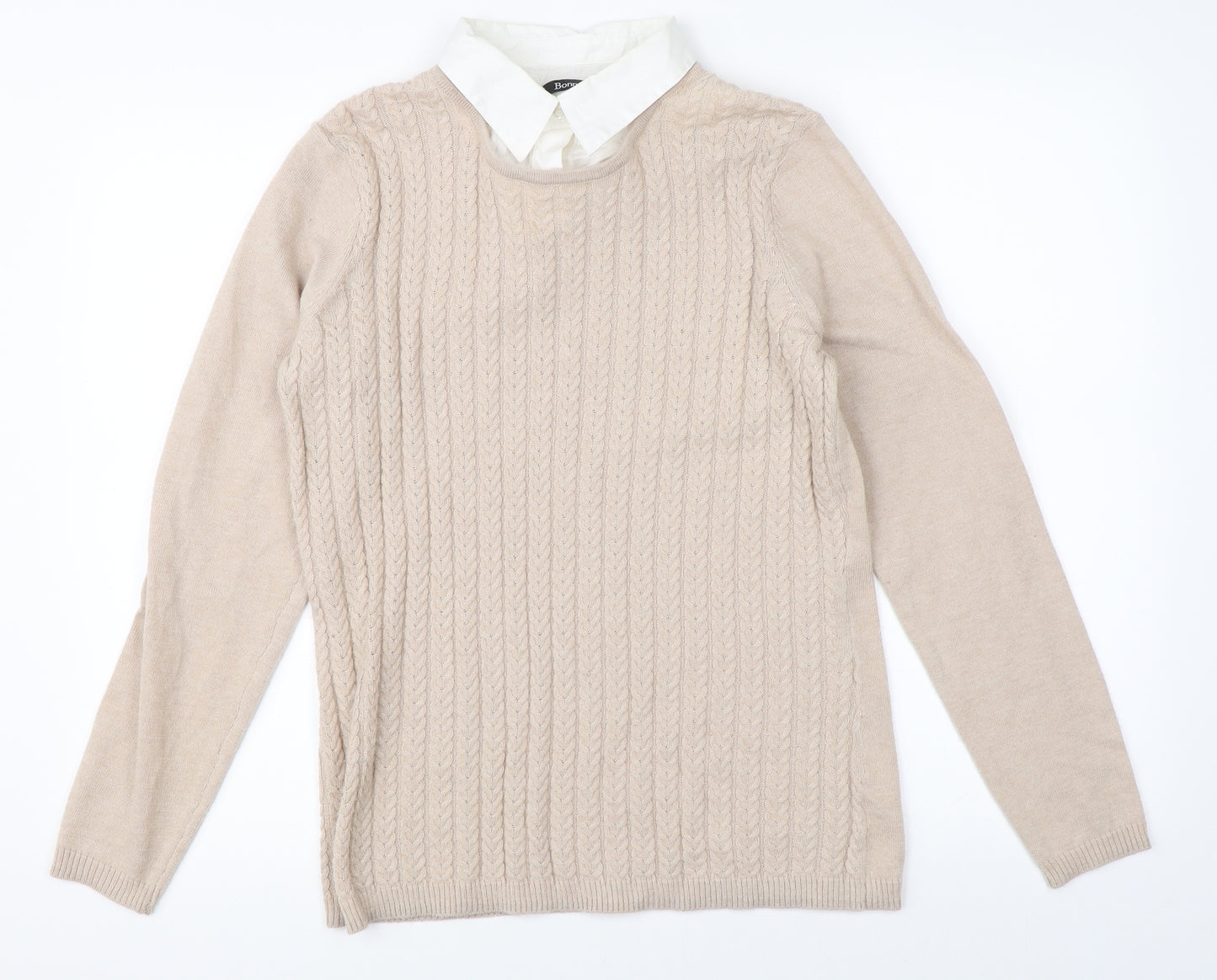 Bonmarché Womens Beige   Pullover Jumper Size S