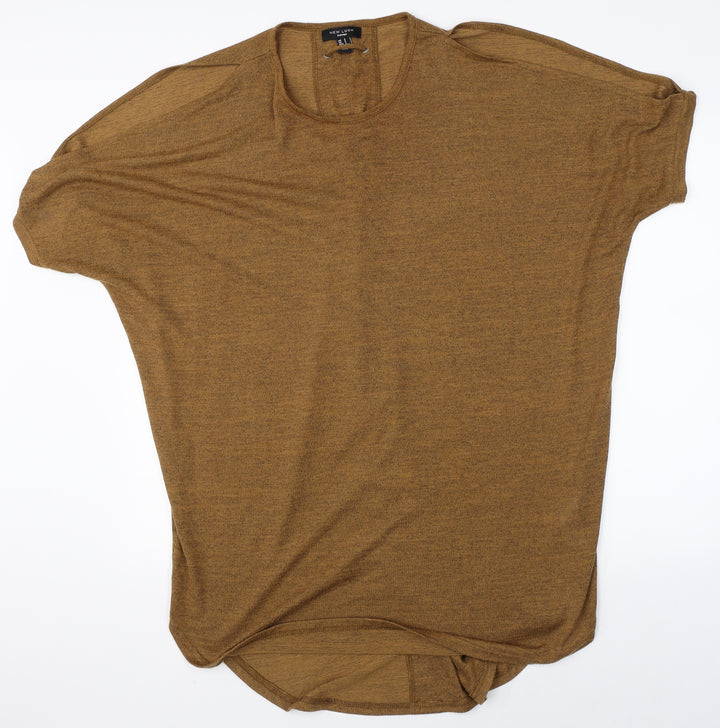 New Look Womens Brown T-Shirt Dress Size S