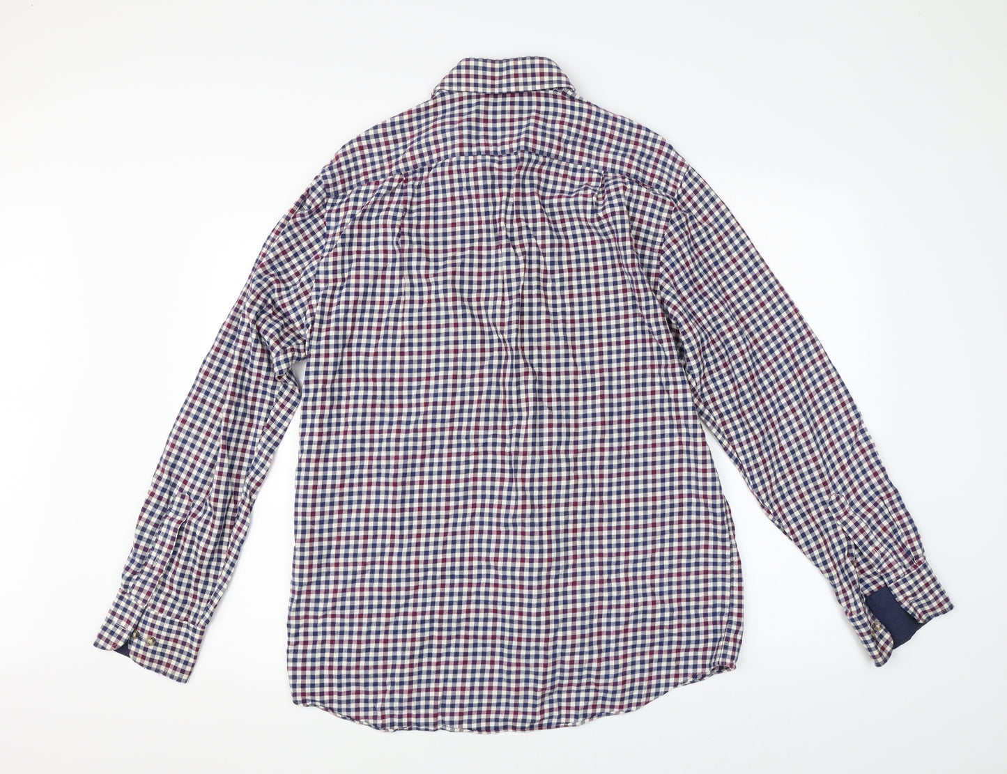Marks & Spencer Mens Multicoloured Check   Button-Up Size L