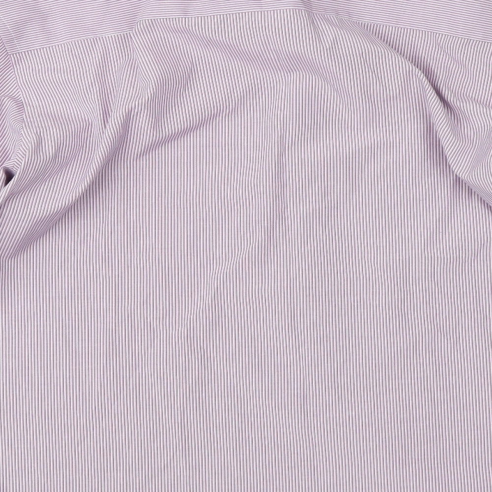 NEXT Mens Purple Striped   Dress Shirt Size 43