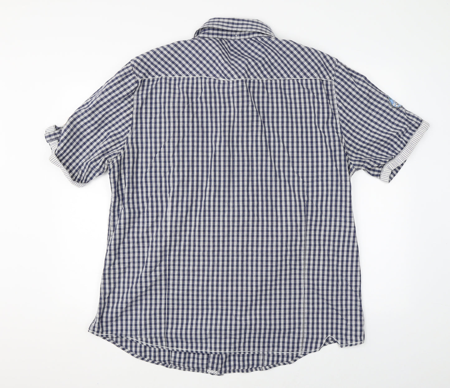 Lee Cooper Mens Blue Check   Button-Up Size 2XL