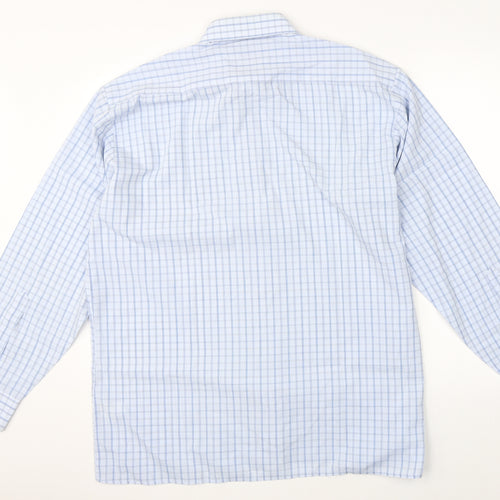 Peter England Mens Blue Check   Button-Up Size 41