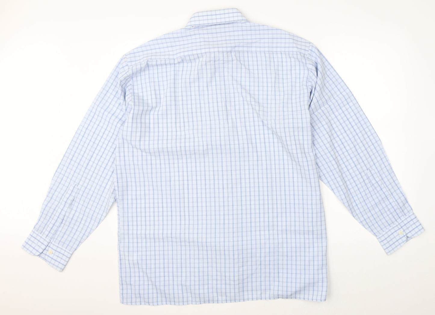Peter England Mens Blue Check   Button-Up Size 41