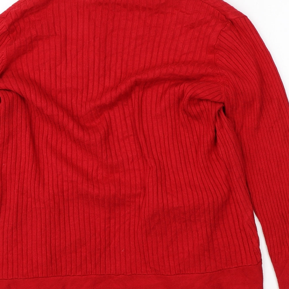 Debenhams Womens Red   Cardigan Jumper Size 14