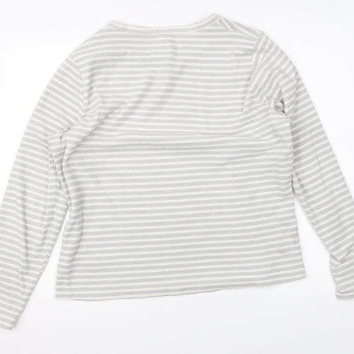 Luxe Leisure Womens Grey Striped  Pullover Jumper Size M