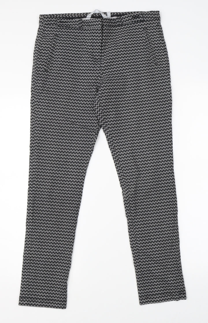 Red Herring Womens Multicoloured Herringbone Trousers Size 12 L25 in