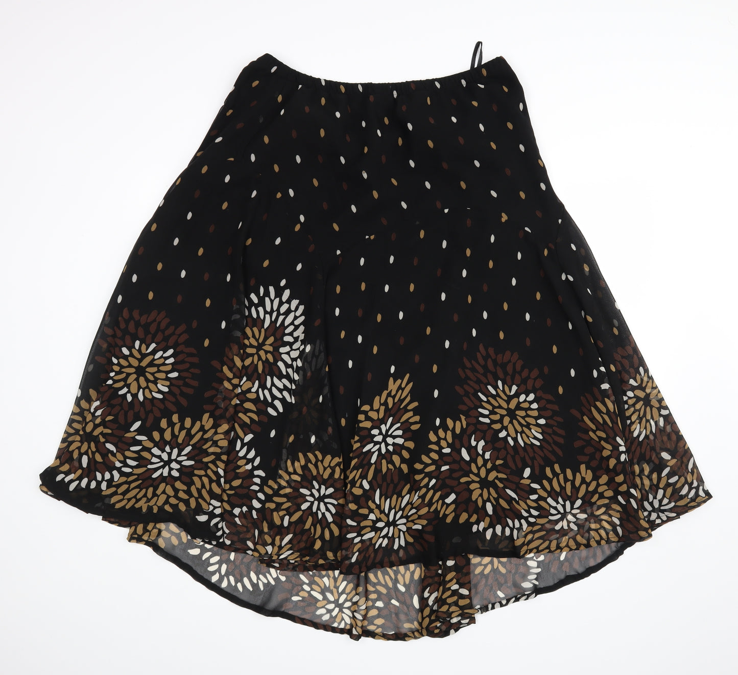 Heather Valley Womens Black Geometric  A-Line Skirt Size 20