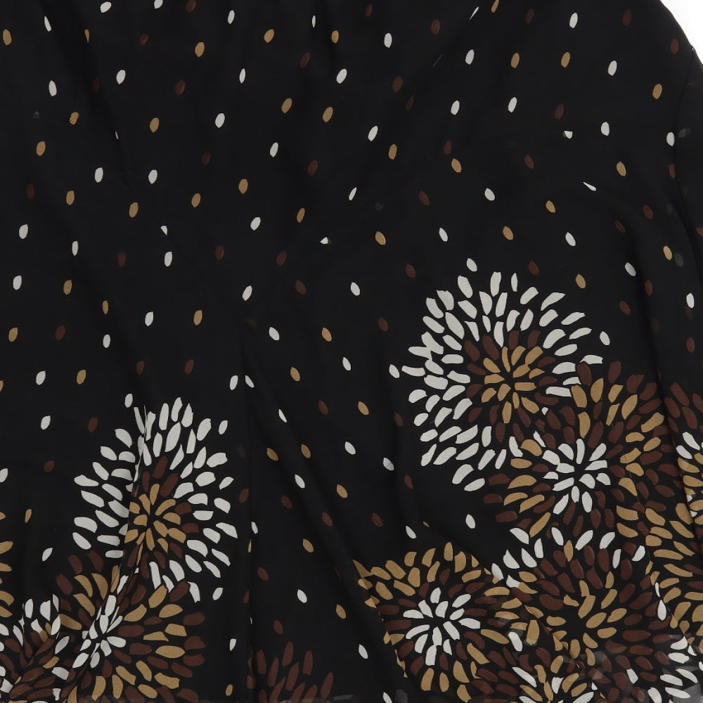 Heather Valley Womens Black Geometric  A-Line Skirt Size 20