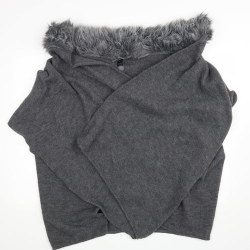 M&S Womens Grey   Wrap Jumper One Size