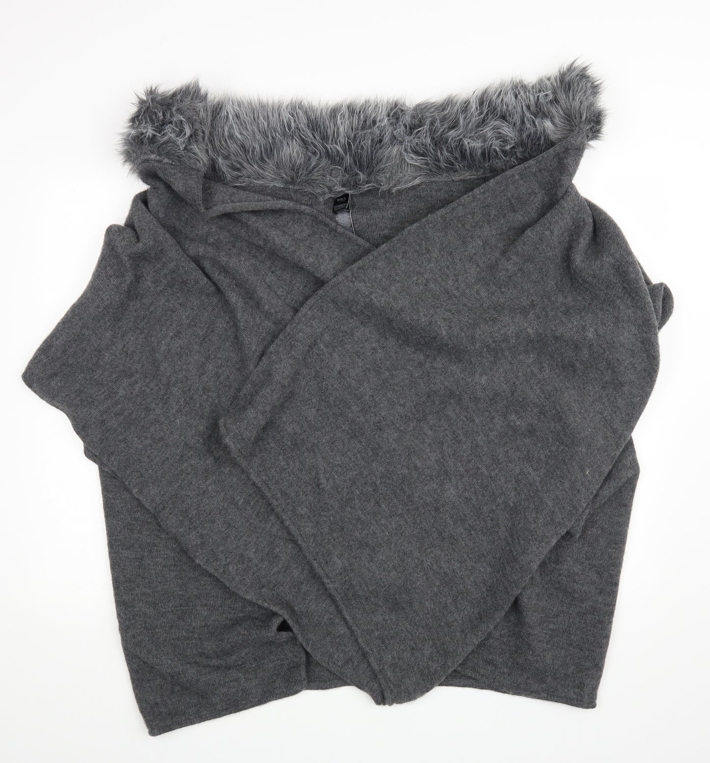 M&S Womens Grey   Wrap Jumper One Size