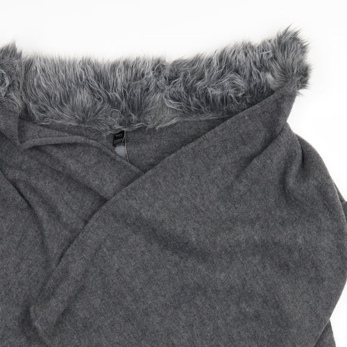 M&S Womens Grey   Wrap Jumper One Size