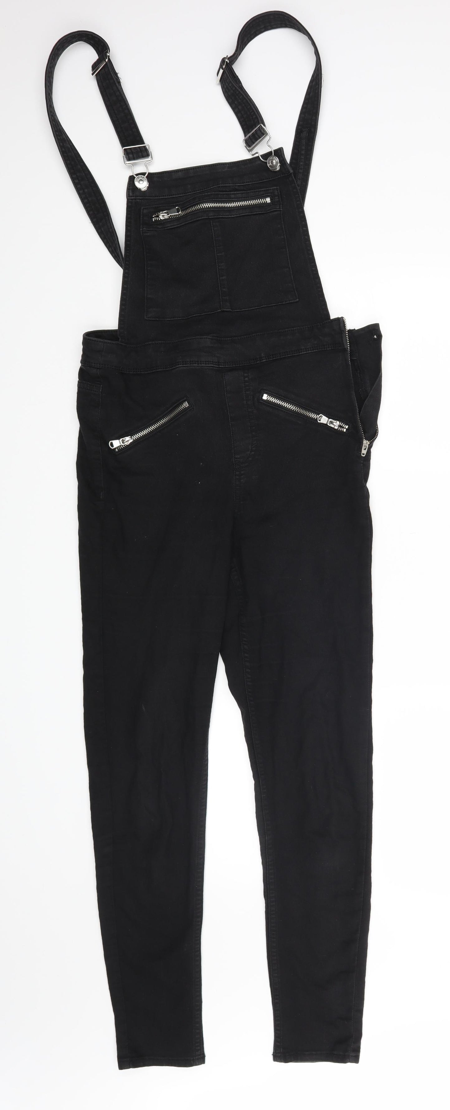 H&M Womens Black   Straight Jeans Size 12 L27 in - Dungaree