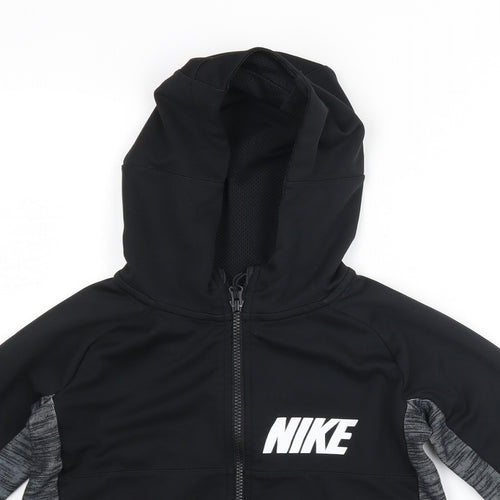 Nike Boys Black   Full Zip Hoodie Size 8-9 Years