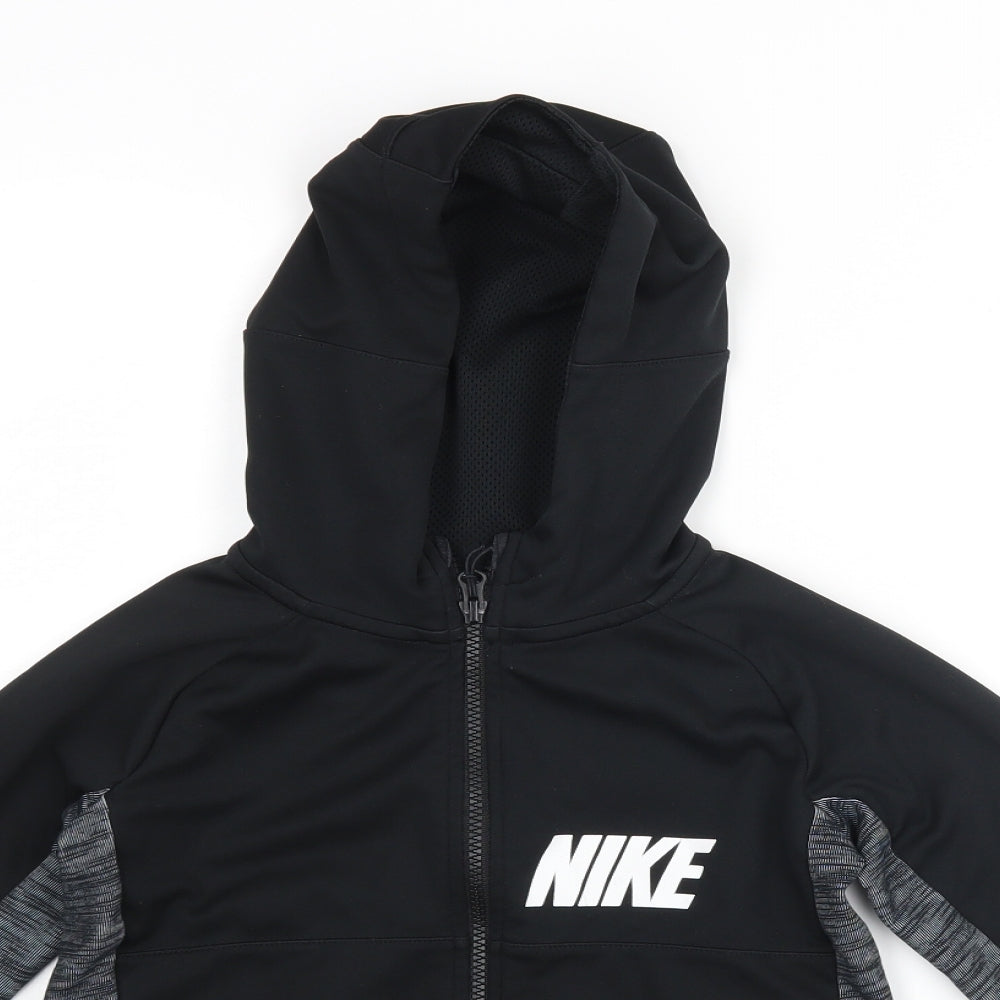 Nike Boys Black   Full Zip Hoodie Size 8-9 Years