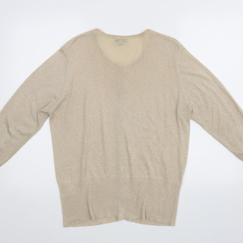 Nina Murati Womens Beige   Cardigan Jumper Size L