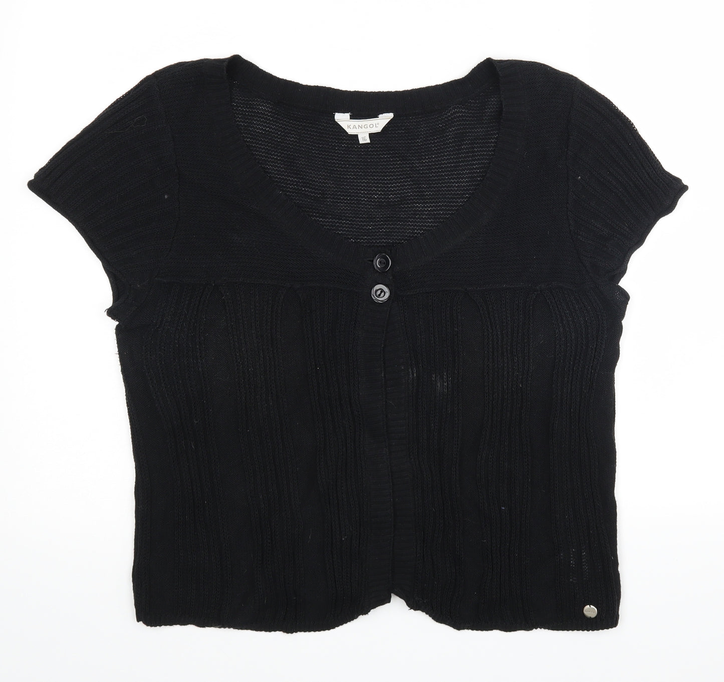 Kangol Womens Black   Cardigan Jumper Size 16