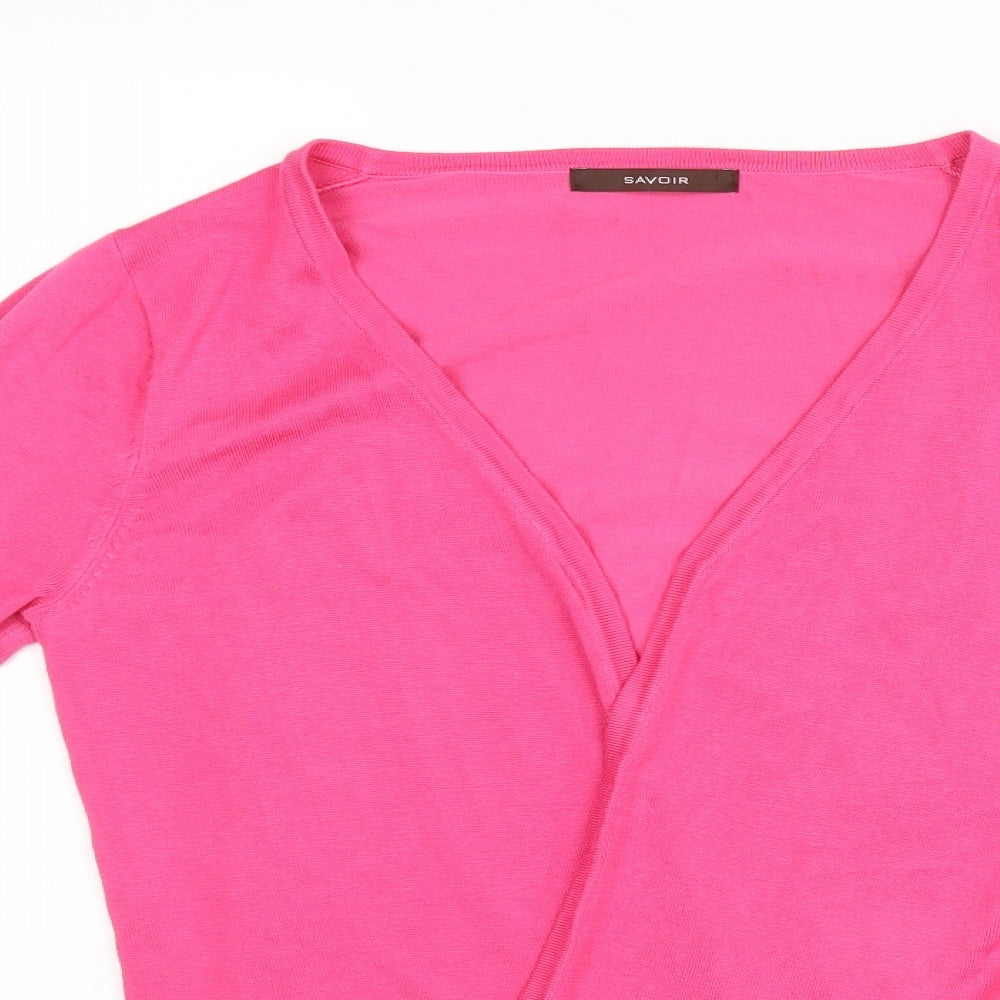 Savoir Womens Pink   Wrap Jumper Size 14