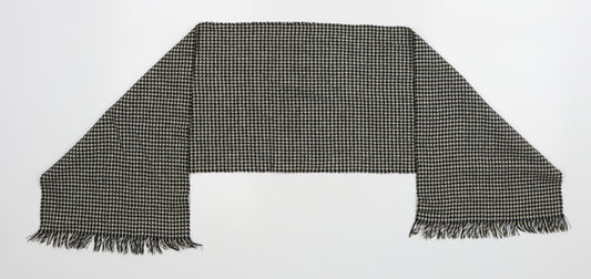 Front view of Preworn unisex black geometric scarf