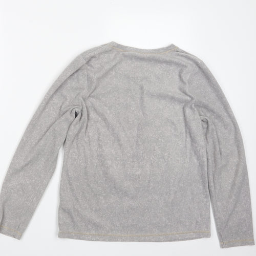 TU Womens Grey Geometric  Top Pyjama Top Size 12  - Tatty Teddy Christmas
