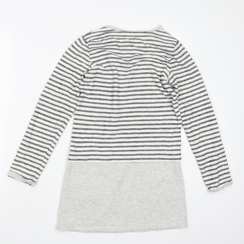 George Girls White Striped  Pullover Jumper Size 10-11 Years  - Long