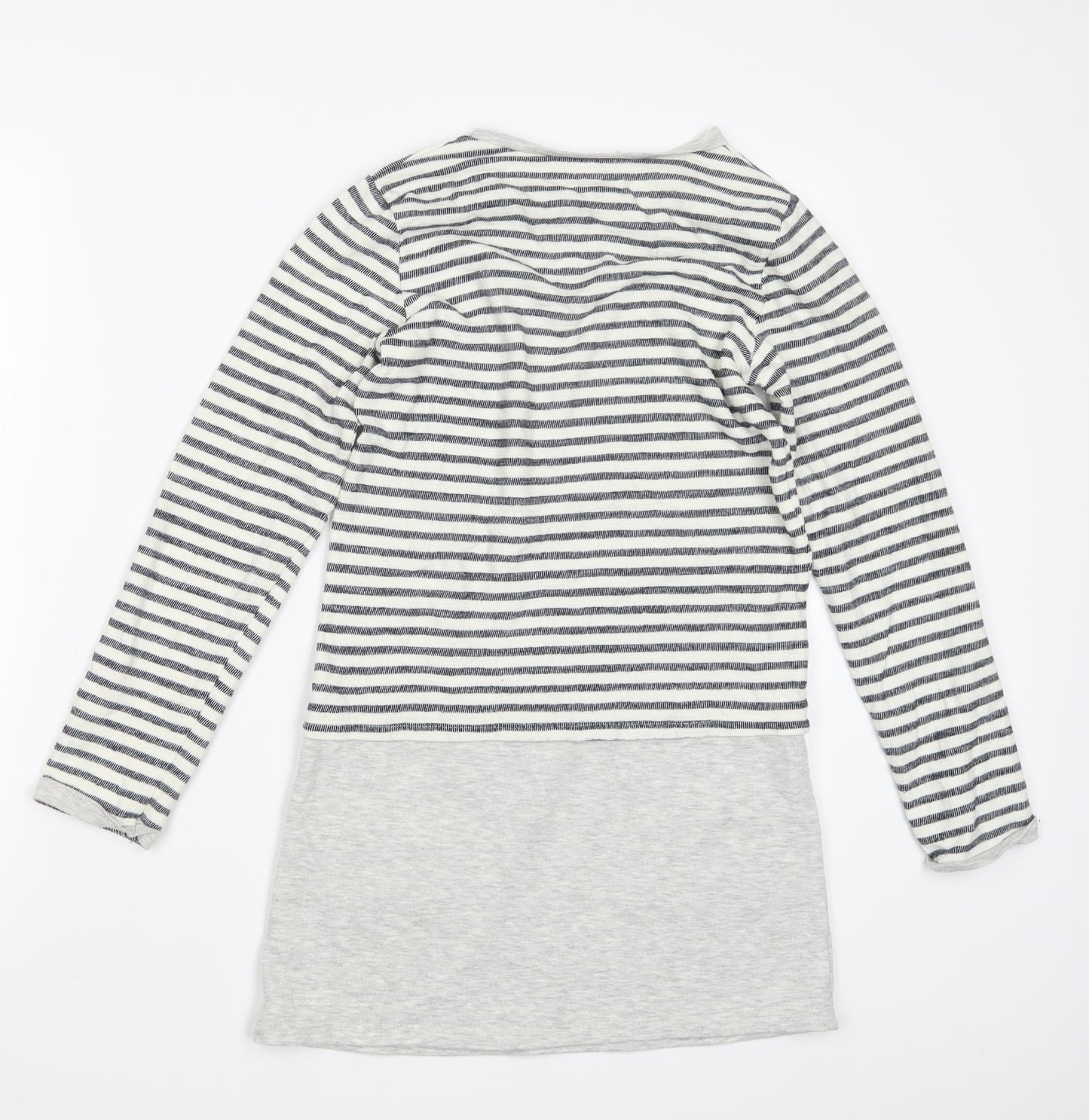 George Girls White Striped  Pullover Jumper Size 10-11 Years  - Long