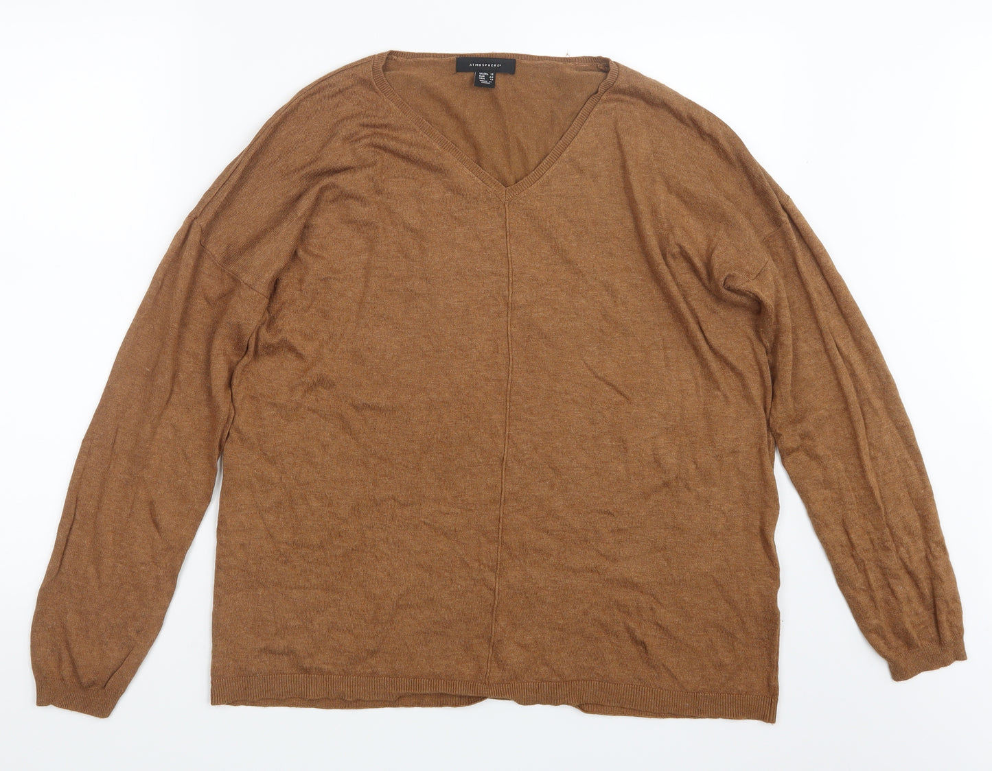 Atmosphere Womens Beige  Knit Pullover Jumper Size 16