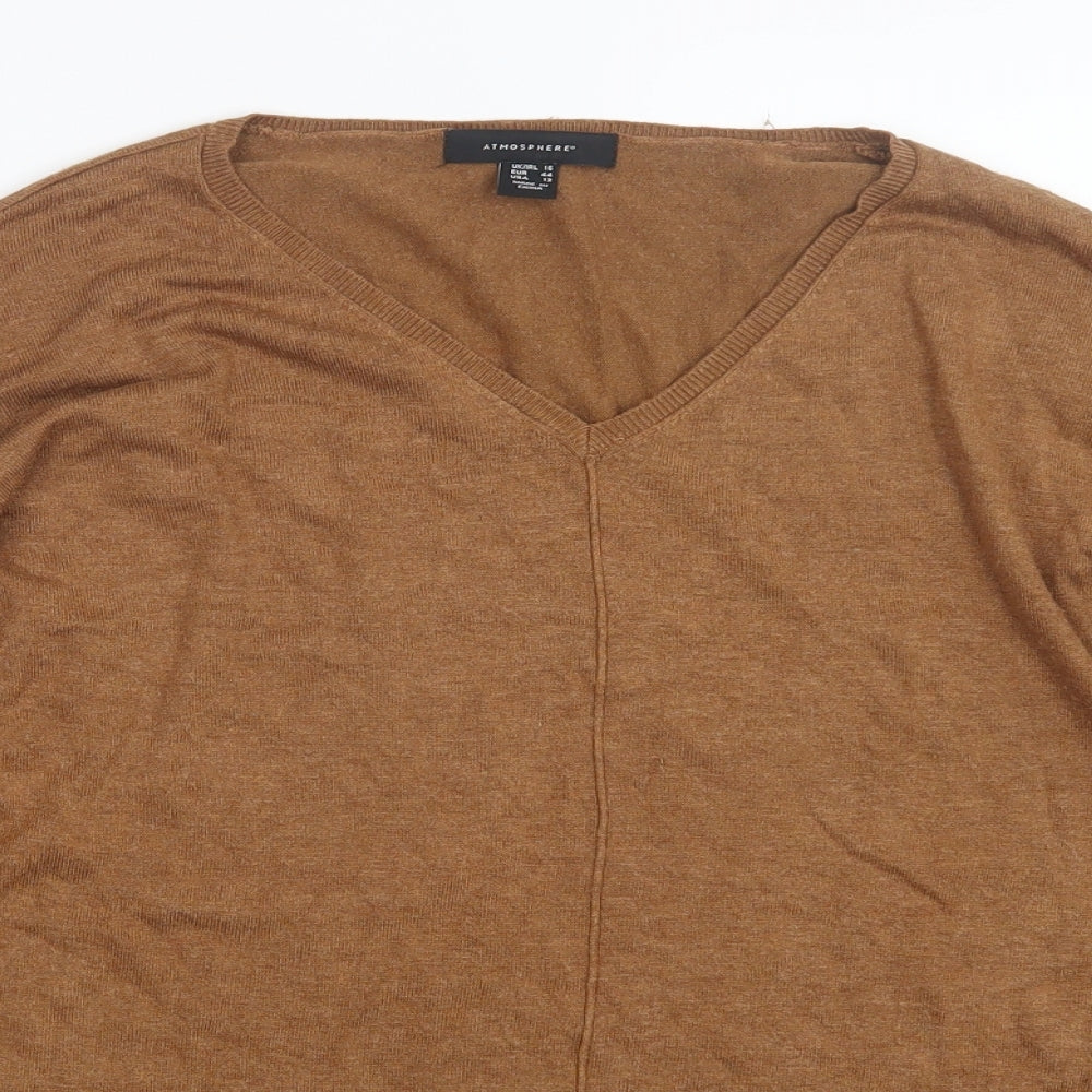 Atmosphere Womens Beige  Knit Pullover Jumper Size 16