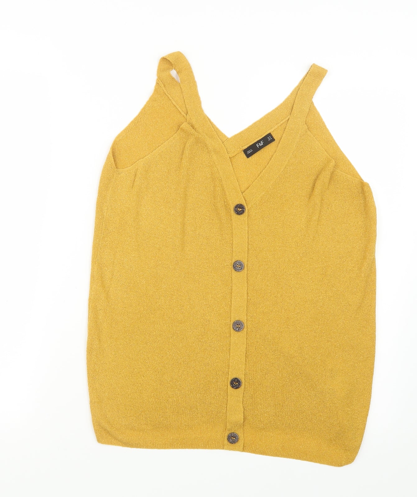 F&F Womens Yellow   Basic Tank Size 12