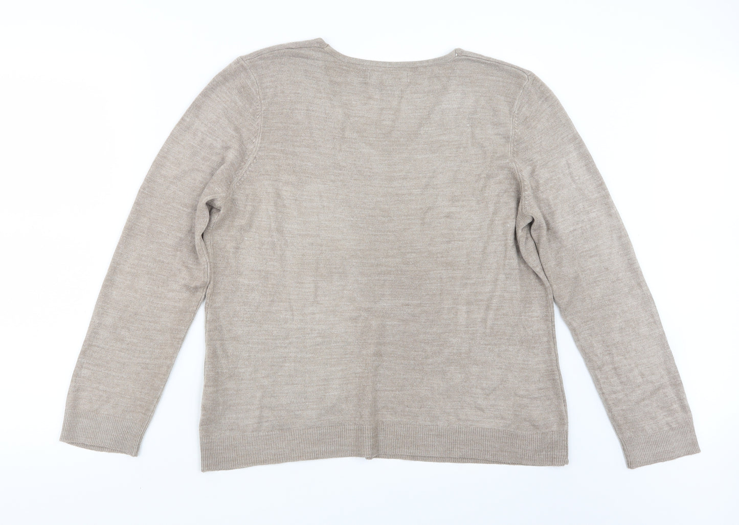 Atmosphere Womens Beige  Knit Pullover Jumper Size 16